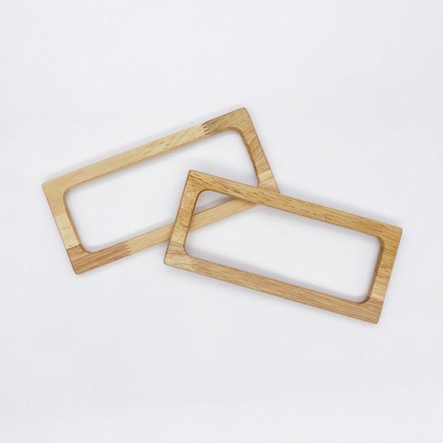 "Rectangle" wood handles - Set of 2