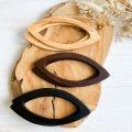 "Eye" wood handles - Set of 2