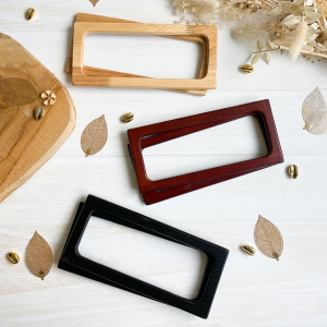 "Rectangle" wood handles - Set of 2