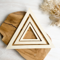 Lot Triangles en Bois Naturel