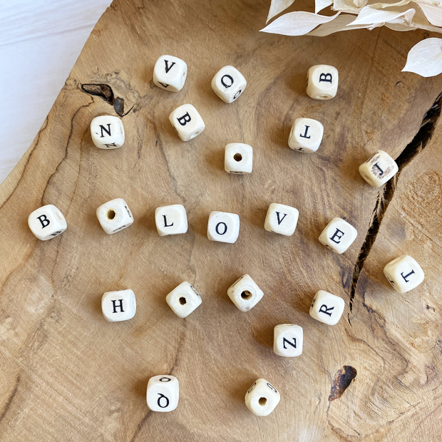 Wooden alphabet bead - Set of 312 pcs