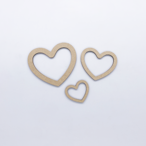 Wooden heart - Set of 3