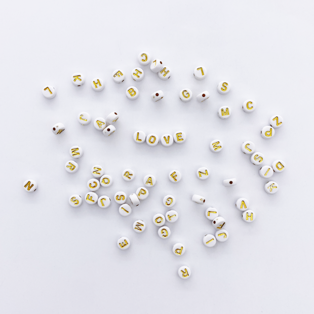 Perles alphabet plastique - Lot 300 pcs