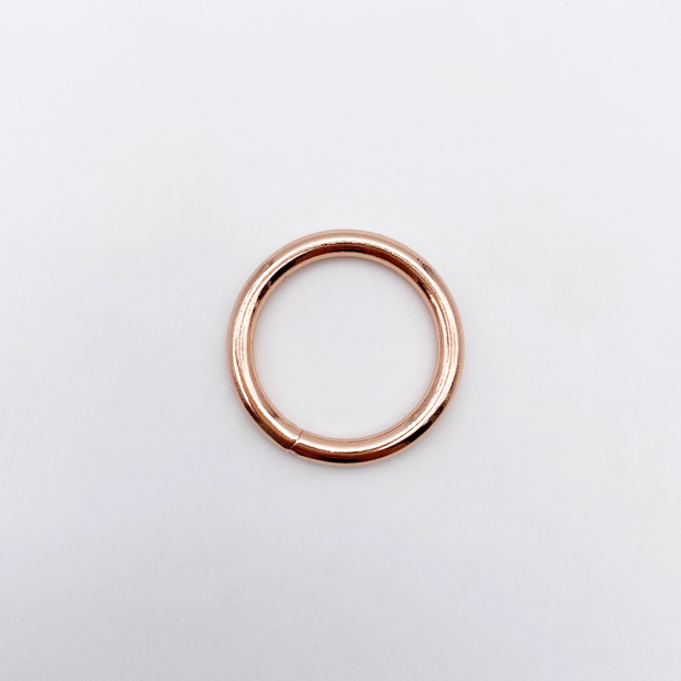 Anneau Rond Acier Or Rose 20x3mm