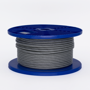 Plastic coated steel cable