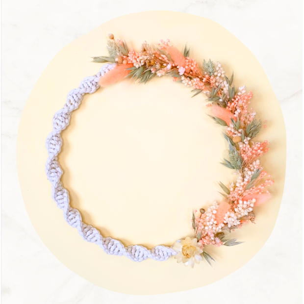 Kit Couronne Bali - Macramé Fleurs Séchées